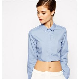 ASOS formal crop shirt